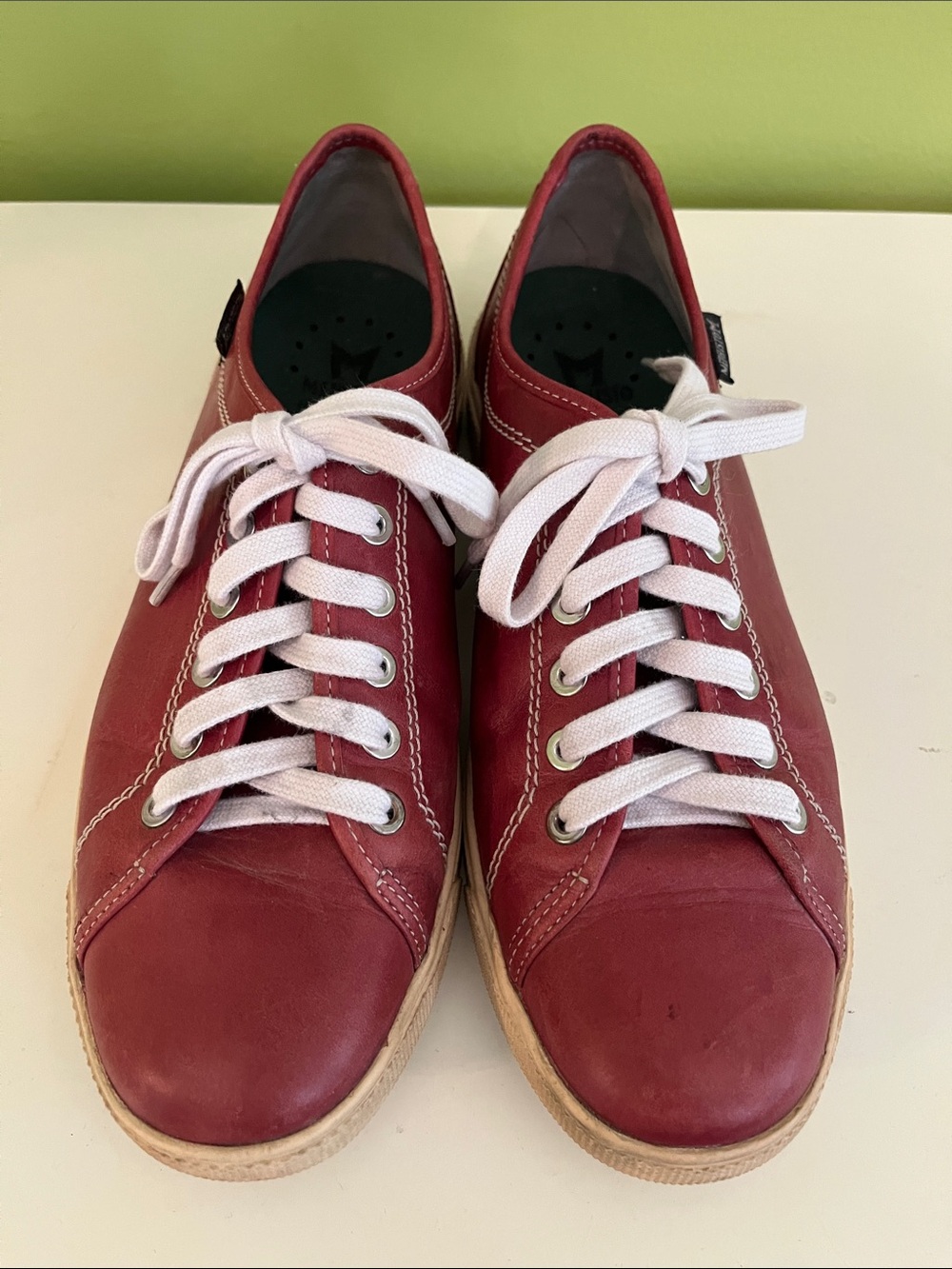 Mephisto casual red leather sneakers